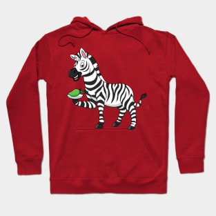 Funny zebra cartoon illustration Hoodie